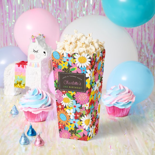 Whimsical Spring Flowers Garden Birthday Party Favour Box (Party)