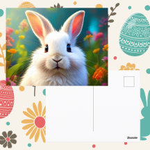 Whimsical Spring Rabbit | Floral Easter Happy Mail