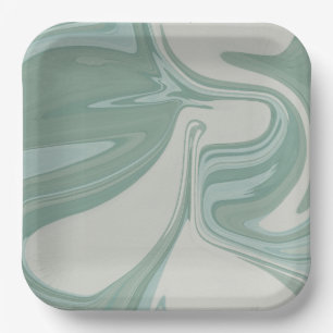 Whimsical Square Paper Plate for Baby Showers