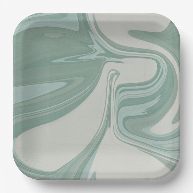 Whimsical Square Paper Plate for Baby Showers (Front)