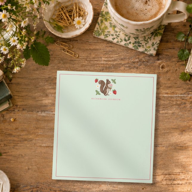 Whimsical Squirrel Ice Cream Notepad (Creator Uploaded)