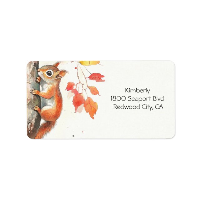 Whimsical Squirrel  Label (Front)