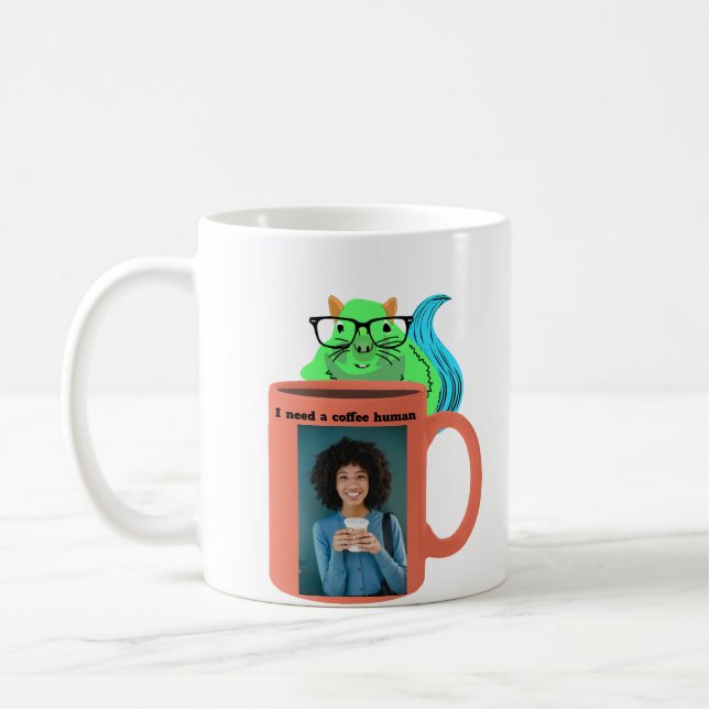 Whimsical Squirrel Theme Coffee Mug (Left)