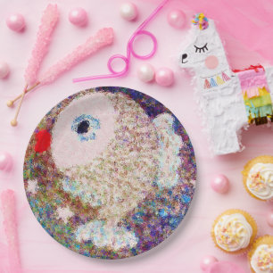 Whimsical Starry Fish Kids Birthday Party Paper Plate