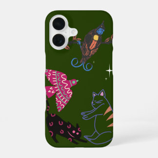 Whimsical Starry Night Forest Animals Phone Case -