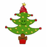 Whimsical Stars Tree Standing Photo Sculpture<br><div class="desc">Fun,  whimsical Christmas Tree for a Magical Season!</div>