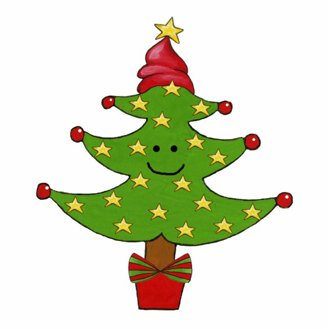 Whimsical Stars Tree Standing Photo Sculpture (Front)