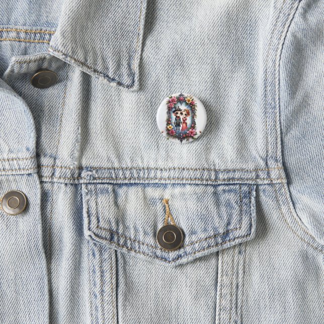 Whimsical Steampunk Elf Wedding  3 Cm Round Badge (In Situ)