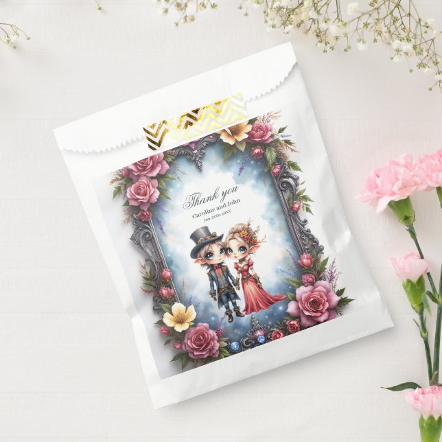 Whimsical Steampunk Elf Wedding Favour Bags (Sealed)