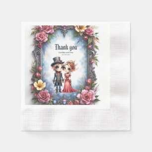 Whimsical Steampunk Elf Wedding Napkin