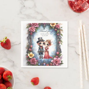 Whimsical Steampunk Elf Wedding Napkin