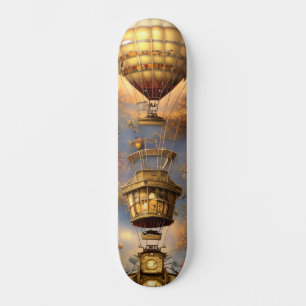 Whimsical Steampunk Hot Air Balloon Skateboard