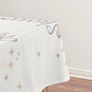 Whimsical Stork & Hot Air Balloon Baby Shower Tablecloth