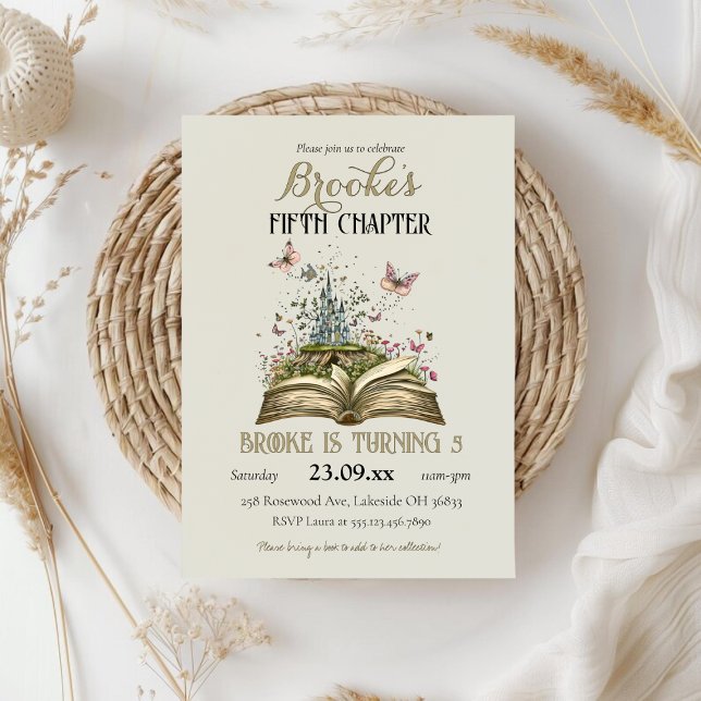 Whimsical Story Magic Book Themed Birthday Party Invitation (Whimsical Story Magic Book Themed Birthday Party Invitation)