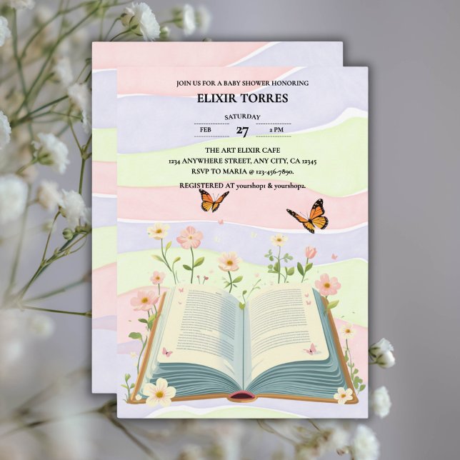Whimsical Storybook Baby Shower Invitation (Creator Uploaded)