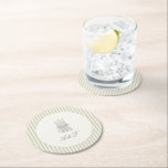 Whimsical Stripe Green Wedding  Round Paper Coaster<br><div class="desc">Add a fresh, stylish detail to your wedding tablescape with this Whimsical Stripe Green Wedding Round Paper Coaster. Featuring hand-drawn green watercolor stripes and clean, modern typography, this round paper coaster brings a light and playful touch to your reception, cocktail hour, or welcome drinks station. Perfect for protecting surfaces while...</div>