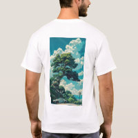 Whimsical Studio Ghibli Inspired Tree and Sparrow