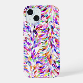 Whimsical Summer Colours Paint Splatter Art Patter iPhone 15 Case