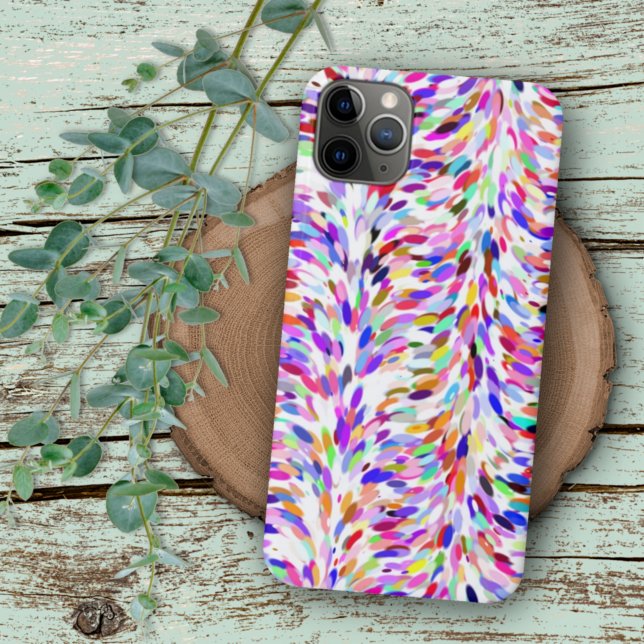 Whimsical Summer Colours Paint Splatter Art Patter iPhone Case (Creator Uploaded)
