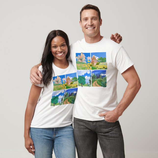 Whimsical Summer Countryside T-Shirt (Unisex)
