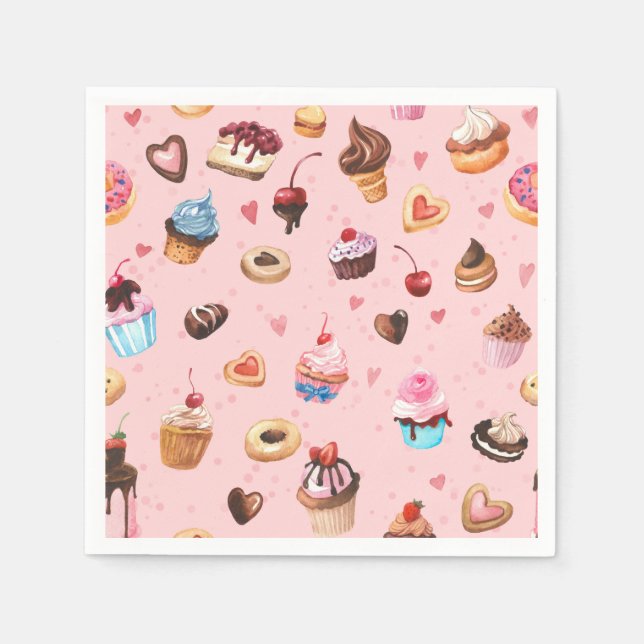 Whimsical Summer Sweets Napkin (Front)