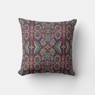 Whimsical Sun & Jungle Pattern Cushion