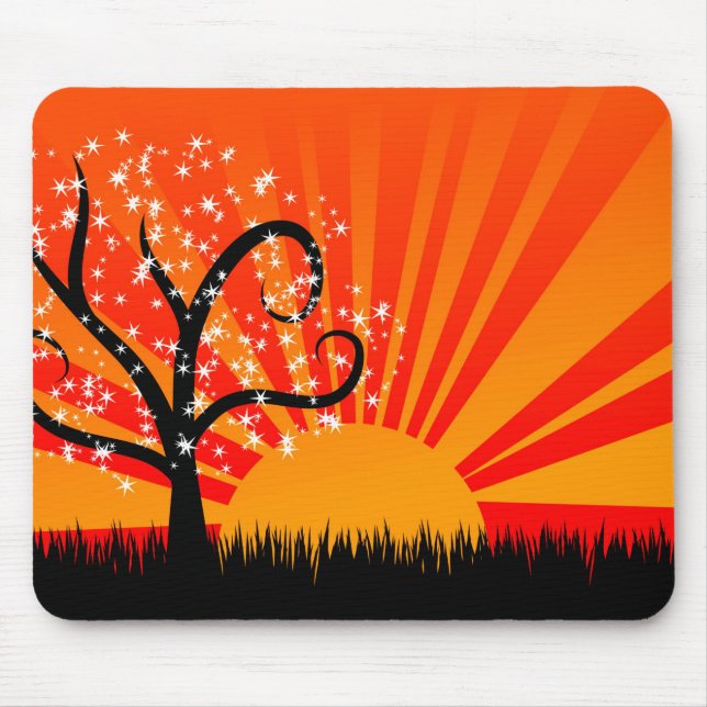 Whimsical Sunburst Mouse Mat (Front)