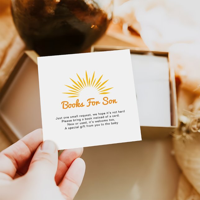 Whimsical Sunshine Baby Shower Books for Baby Enclosure Card (Creator Uploaded)