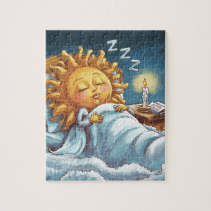 whimsical sunshine in bed jigsaw puzzle