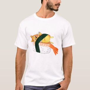 Whimsical Sushi Cats: Nerdy Charm Funny and Cute T-Shirt