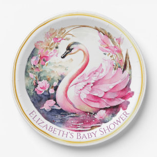Whimsical Swan Paper Plates