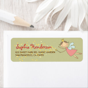 Whimsical Sweet Fairy And Stars Address  Labels