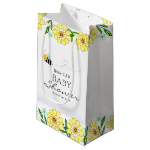 Whimsical Sweet Honey Bee Baby Shower Small Gift Bag