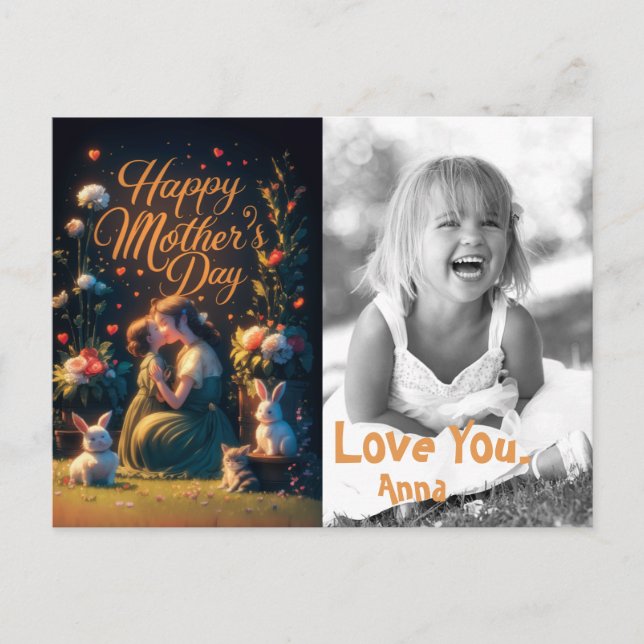 *~* Whimsical Sweet Love Mother's Day Photo AP72 Holiday Postcard (Front)