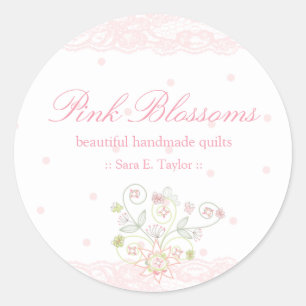 Whimsical Sweet Pink Floral Blossoms Sticker