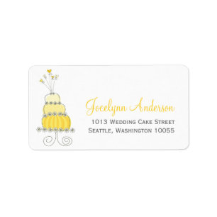 Whimsical Sweet Wedding Cake Custom Address Labels