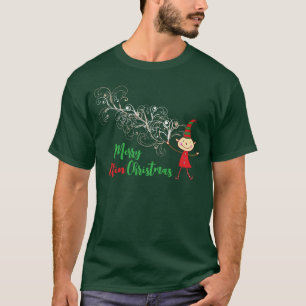 Whimsical Swirls Cute & Fun Magical Christmas Elf T-Shirt