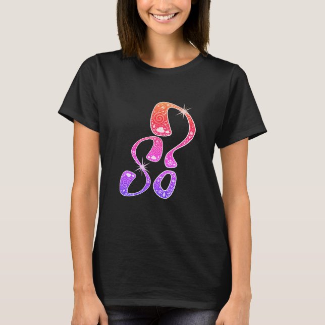 Whimsical Symbol Creative So Question Mark T-Shirt (Front)
