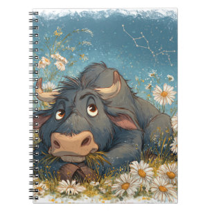 Whimsical Taurus Zodiac Notebook