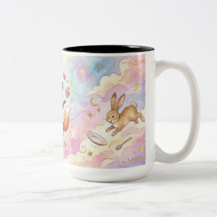 Whimsical Tea Party Animals Two-Tone Coffee Mug
