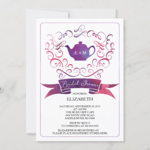 Whimsical Tea Party Bridal Shower Invitation