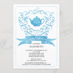 Whimsical Tea Party Bridal Shower Invitation