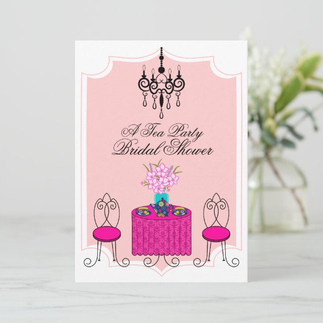 Whimsical Tea Party Invitation (Standing Front)