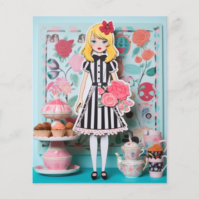 Whimsical Tea Time: Paper Dolls Dress Up (Front)