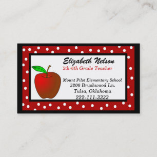 Whimsical Teacher's business card