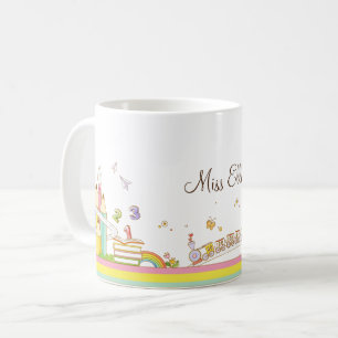 Whimsical Teacher's Scene Personalised Coffee Mug
