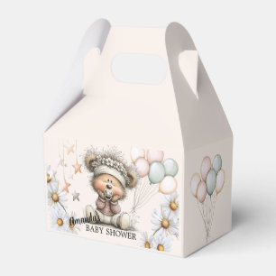 Whimsical Teddy Bear Baby Shower Favour Box