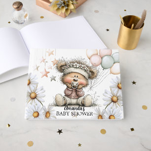 Whimsical Teddy Bear Baby Shower Guest Book