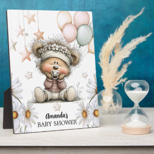 Whimsical Teddy Bear Baby Shower  Plaque