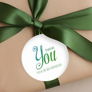 Whimsical Than You Typography in Green Business Classic Round Sticker